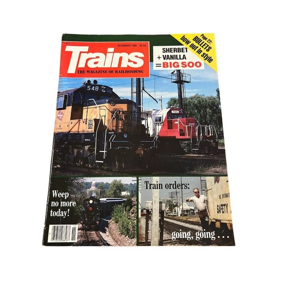 Trains Magazine "The Magazine Of Railroading" Vintage‎  November 1986 - Picture 1 of 5